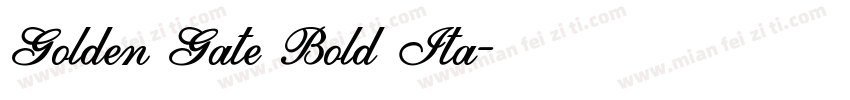 Golden Gate Bold Ita字体转换